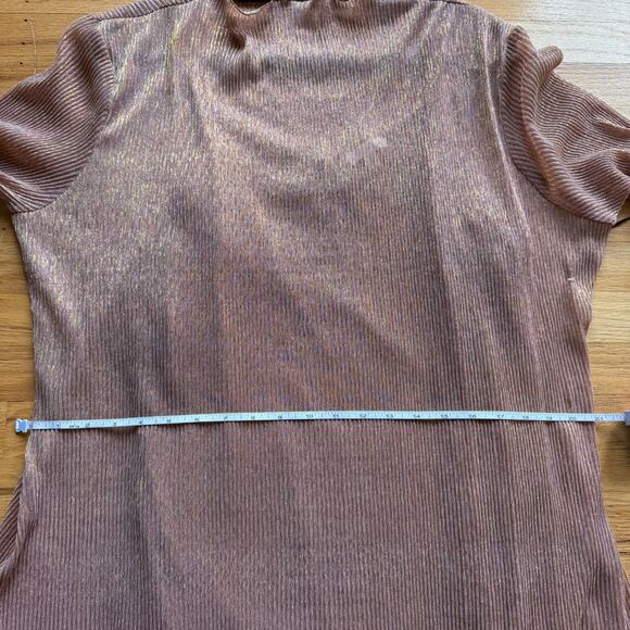 Leith Champagne Gold Long Sleeve Sheer Midi Dress Size 1X NWT Party Holiday NYE - Picture 14 of 16